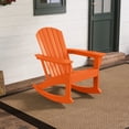 thumbnail image 1 of WestinTrends Dylan All-Weather Poly Lumber Adirondack Rocking Chair, Seashell Design, 450-lb Capacity, Patio Porch Furniture, Orange, 1 of 9