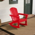 thumbnail image 1 of WestinTrends Dylan Outdoor Rocking Chair, All Weather Poly Lumber Seashell Adirondack Rocker Chair, 350 Lbs Support Patio Rocking Chairs for Porch Garden Backyard and Indoor, Red, 1 of 8