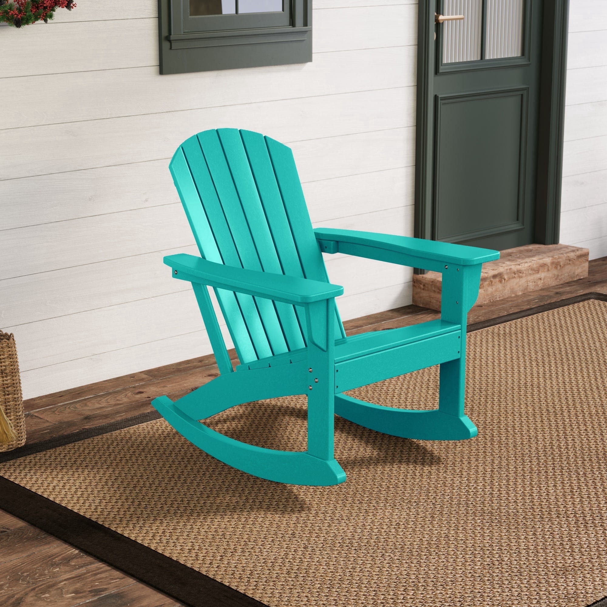 WestinTrends Dylan Cozy Outdoor Rocking Chair, Easy Plastic, All ...