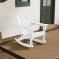 thumbnail image 1 of WestinTrends Dylan Outdoor Rocking Chair, All Weather Poly Lumber Seashell Adirondack Rocker Chair, 350 Lbs Support White Rocking Chairs for Porch Garden Backyard and Indoor, 1 of 9