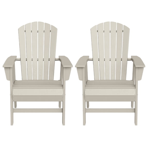 WestinTrends Dylan Seashell Adirondack Dining Chair (Set of 2) , Sand