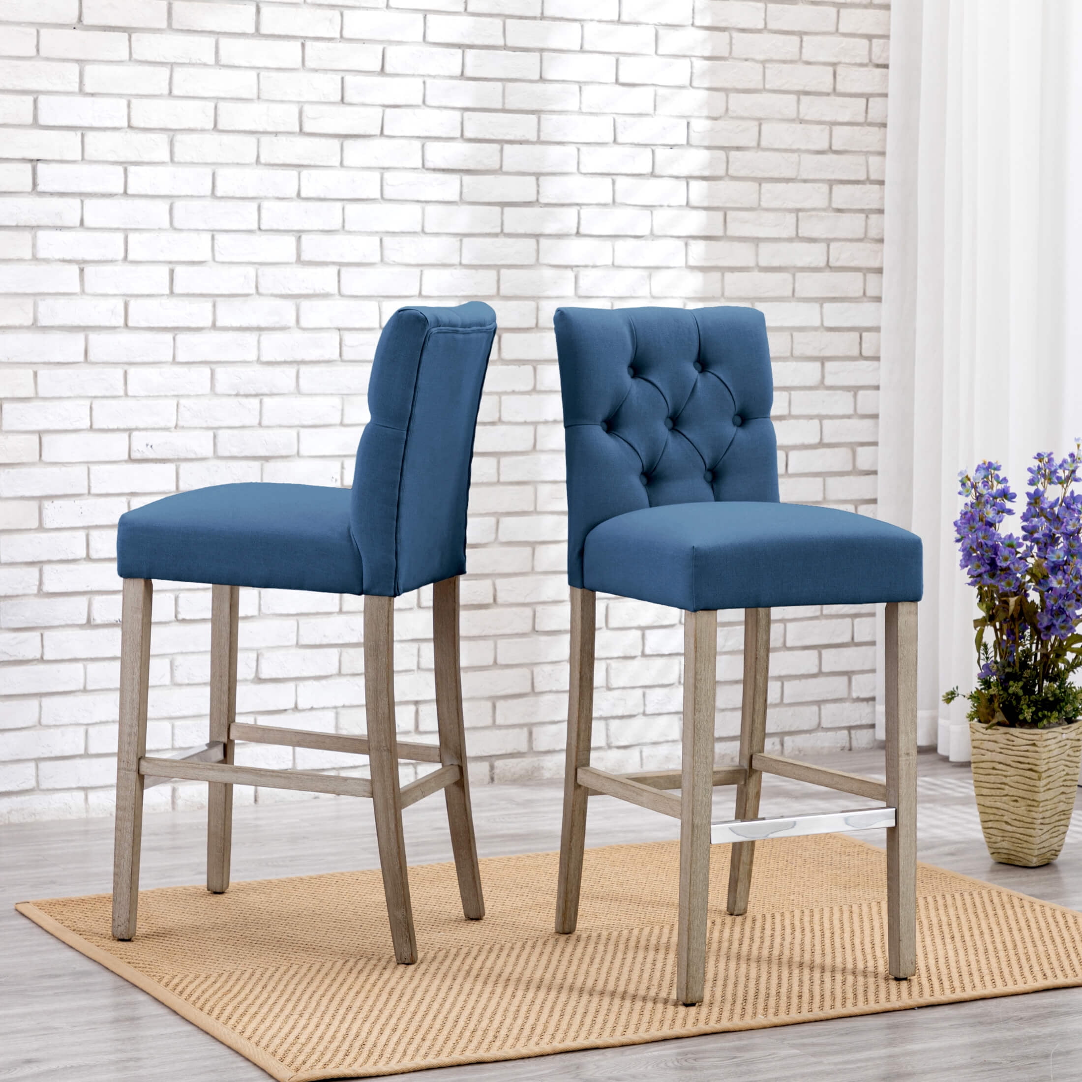 WestinTrends Hayes Counter Backs Dining High Bar Chairs, Set of 2 ...