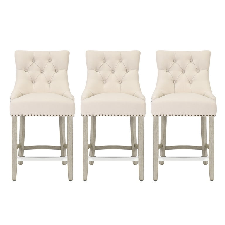 Cream bar stools set of 3 sale