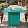 thumbnail image 1 of WestinTrends Helios 42" Modern Outdoor Patio Gas Propane Square Fire Pit Table (Rocks Not Included), Turquoise, 1 of 14