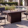 thumbnail image 1 of WestinTrends Helios 46" Modern Outdoor 55,000 BTU Patio Gas Propane Rectangle Deck Fire Pit Table (Rocks Not Included), Dark Brown, 1 of 14