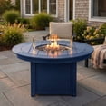 thumbnail image 1 of WestinTrends Helios 47" Modern Outdoor 55,000 BTU Patio Propane Round Fire Pit Table (Rocks Not Included), Navy Blue, 1 of 15