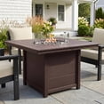 thumbnail image 1 of WestinTrends Helios Modern Outdoor Patio Propane 42" Square Fire Pit Table (Rocks Not Included), Dark Brown, 1 of 14