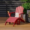 thumbnail image 1 of WestinTrends Highland 2-Piece Outdoor Patio HDPE Adirondack Chair With Ottoman and Cup Holder Set, Red, 1 of 8
