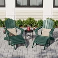 thumbnail image 1 of WestinTrends Highland 4-Piece Outdoor Patio HDPE Adirondack Chairs With Ottomans and Cup Holder Set, Dark Green, 1 of 8