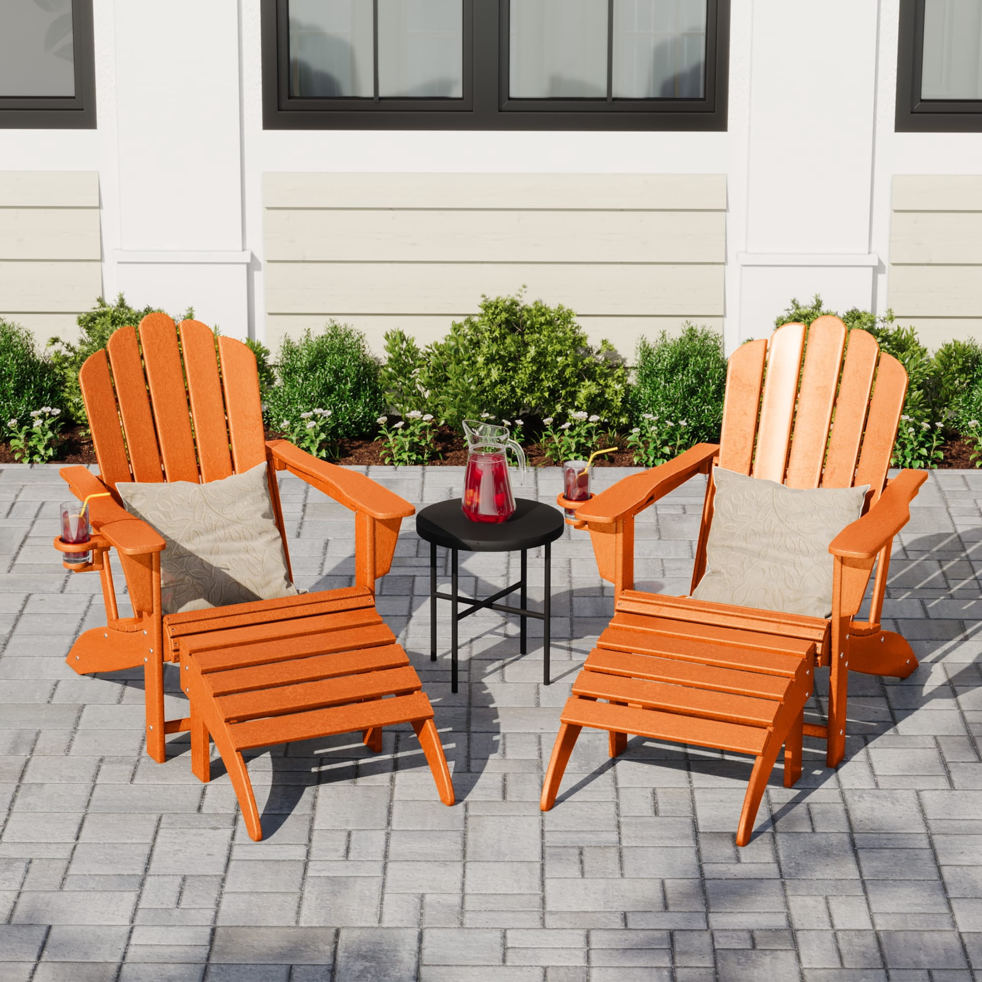 WestinTrends Highland 4-Piece Outdoor Patio HDPE Adirondack Chairs