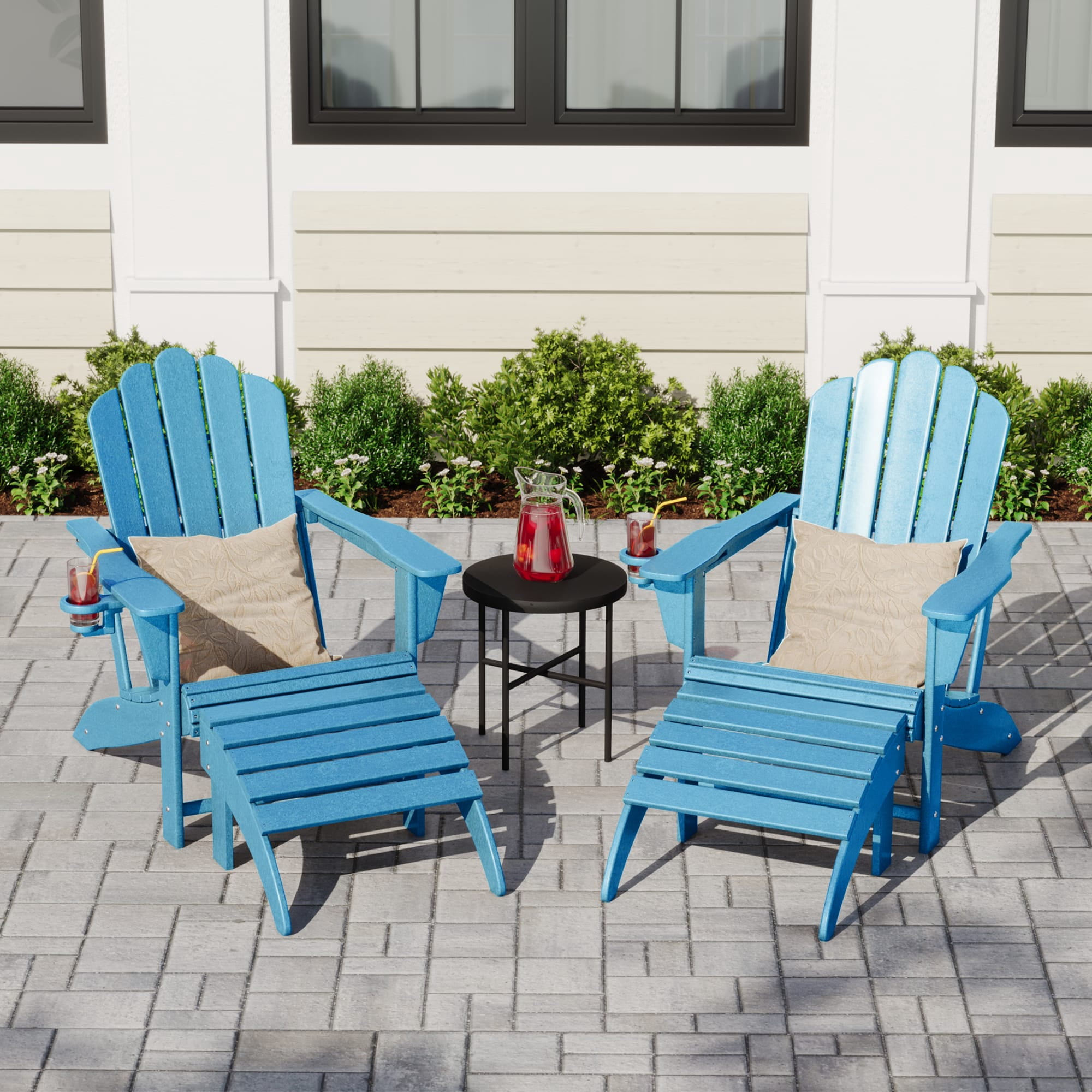 WestinTrends Highland 4-Piece Outdoor Patio HDPE Adirondack Chairs