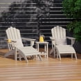 thumbnail image 1 of WestinTrends Highland 5-Piece Adirondack Chair with Folding Ottoman and Table Set, Sand, 1 of 14