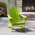 thumbnail image 1 of WestinTrends Highland Outdoor Patio HDPE Adirondack Chair With Cup Holder, Lime, 1 of 9