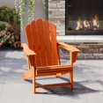 thumbnail image 1 of WestinTrends Highland Outdoor Patio HDPE Adirondack Chair With Cup Holder, Orange, 1 of 14