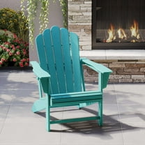 WestinTrends Highland Outdoor Patio HDPE Adirondack Chair With Cup Holder, Turquoise