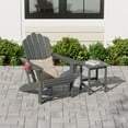 thumbnail image 1 of WestinTrends Highland Outdoor Patio HDPE Adirondack Chair With Cup Holder and Table Set, Gray, 1 of 15