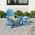thumbnail image 1 of WestinTrends Highland Outdoor Patio HDPE Adirondack Chair With Cup Holder and Table Set, Pacific Blue, 1 of 11
