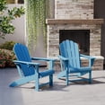 thumbnail image 1 of WestinTrends Highland Outdoor Patio HDPE Adirondack Chairs With Cup Holders (Set of 2), Pacific Blue, 1 of 9