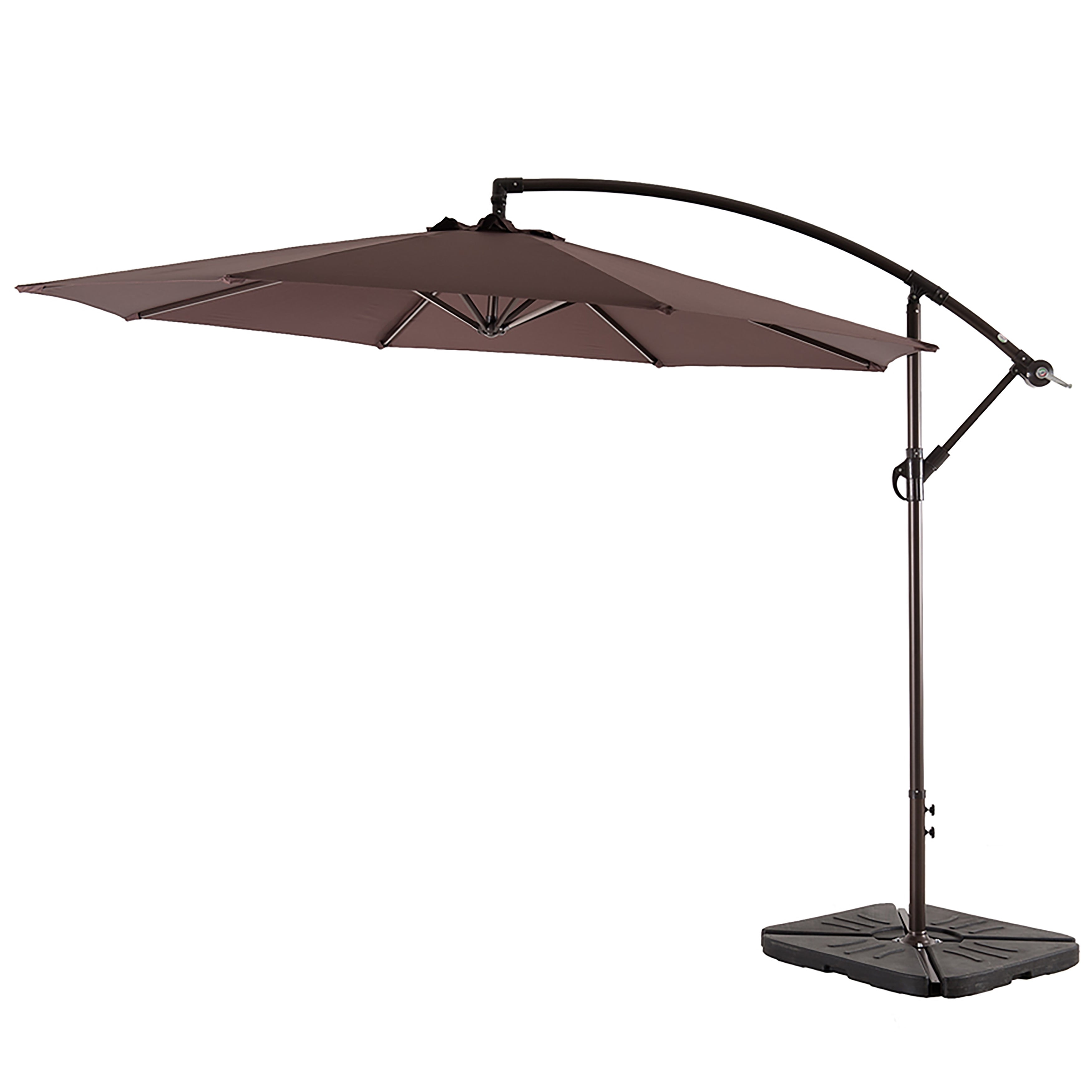 WestinTrends Julia 10 Ft Outdoor Patio Cantilever Umbrella with Base