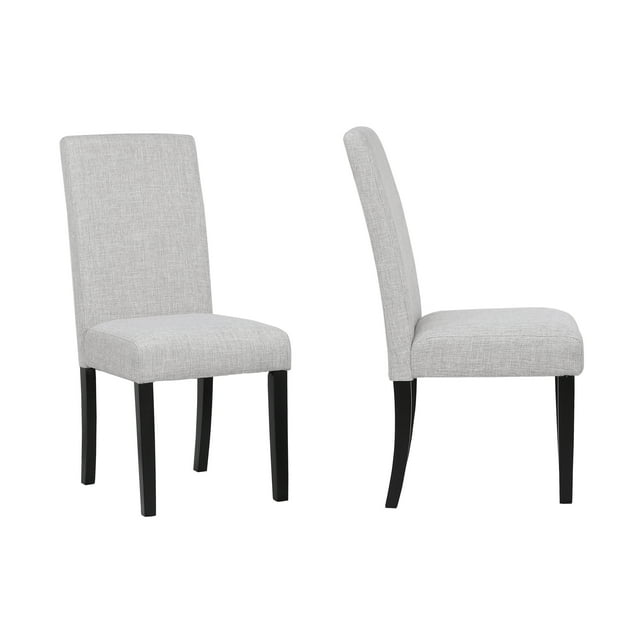 WestinTrends Modern Dining Chairs Set of 2, Linox Upholstered, Parsons Style, Linen Fabric