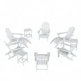 thumbnail image 1 of WestinTrends Malibu 12 Piece Adirondack Chairs Set, All Weather Poly Lumber Outdoor Patio Furniture Set Adirondack Chairs with Ottoman and Side Table, White, 1 of 7