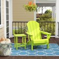 thumbnail image 1 of WestinTrends Malibu 2-PC Outdoor Patio Plastic Adirondack chair set with side table, Lime, 1 of 12