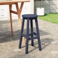 thumbnail image 1 of WestinTrends Malibu 29" HDPE Outdoor Patio Round Bar Stool, Navy Blue, 1 of 7