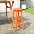 thumbnail image 1 of WestinTrends Malibu 29" HDPE Outdoor Patio Round Bar Stool, Orange, 1 of 7