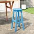 thumbnail image 1 of WestinTrends Malibu 29" HDPE Outdoor Patio Round Bar Stool, Pacific Blue, 1 of 7