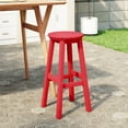 thumbnail image 1 of WestinTrends Malibu 29" HDPE Outdoor Patio Round Bar Stool, Red, 1 of 7