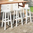 thumbnail image 1 of WestinTrends Malibu 29" HDPE Outdoor Patio Round Bar Stool Set of 3, White, 1 of 7
