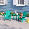 thumbnail image 1 of WestinTrends Malibu 3-Piece Kids HDPE Adirondack Chairs Set with Square Side Table and Cup Holders, Turquoise, 1 of 13