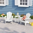 thumbnail image 1 of WestinTrends Malibu 3-Piece Kids HDPE Adirondack Chairs Set with Square Side Table and Cup Holders, White, 1 of 13