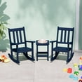 thumbnail image 1 of WestinTrends Malibu 3-Piece Kids Outdoor Rocking Chairs Set With Kids Square Side Table, Navy Blue, 1 of 14