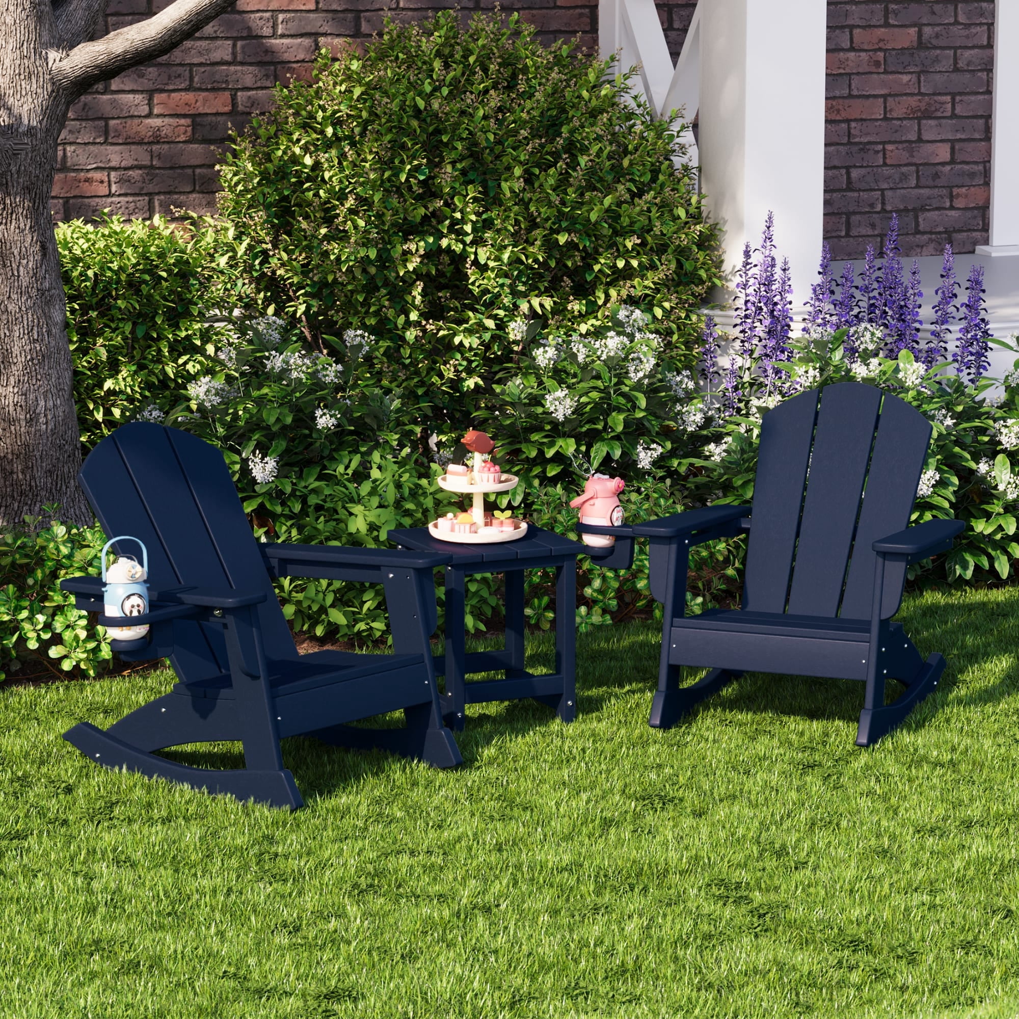WestinTrends Malibu 3-Piece Kids Rocking Chair With Cup Holder and ...