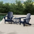 thumbnail image 1 of WestinTrends Malibu 3-Pieces Adirondack Chairs Set with Side Table, All Weather Outdoor Seating Plastic Patio Lawn Chair Folding for Outside Porch Deck Backyard, Navy Blue, 1 of 15