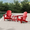 thumbnail image 1 of WestinTrends Malibu 3-Pieces Adirondack Chairs Set with Side Table, All Weather Outdoor Seating Plastic Patio Lawn Chair Folding for Outside Porch Deck Backyard, Red, 1 of 15