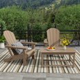 thumbnail image 1 of WestinTrends Malibu 3-PC Outdoor Patio Plastic Adirondack chair set with Coffee table ( 2 seater ), Weathered Wood, 1 of 12