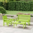 thumbnail image 1 of WestinTrends Malibu 4-Piece HDPE Outdoor Patio Furniture Couch Set, Lime, 1 of 8