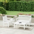 thumbnail image 1 of WestinTrends Malibu 4-Piece HDPE Outdoor Patio Furniture Couch Set, White, 1 of 14