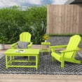 thumbnail image 1 of WestinTrends Malibu 4-Pieces Outdoor Patio Furniture Set, All Weather Outdoor Seating Plastic Adirondack Chair Set of 2 with Coffee Table and Side Table, Lime, 1 of 14
