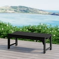 thumbnail image 1 of WestinTrends Malibu 46" length backless Outdoor Garden Bench, Black, 1 of 16
