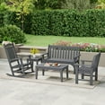thumbnail image 1 of WestinTrends Malibu 5-Piece HDPE Outdoor Patio Furniture Couch and Rocking Chair Set, Gray, 1 of 14