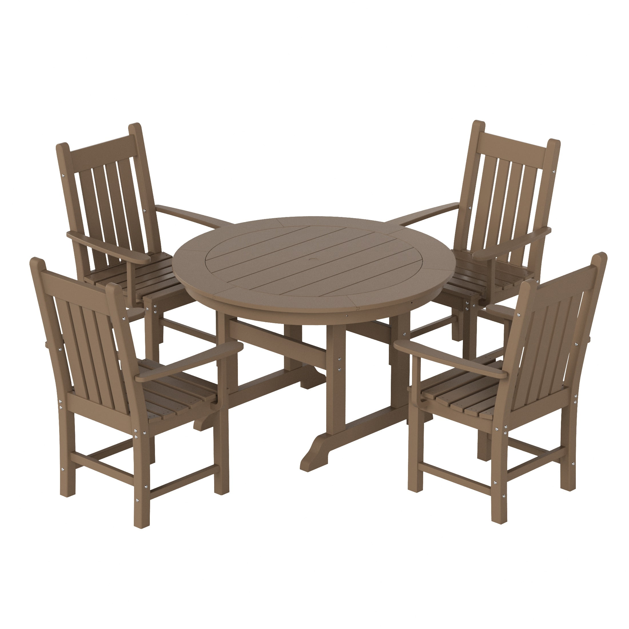 WestinTrends Malibu 5 Piece Patio Dining Set, All Weather Poly Lumber ...