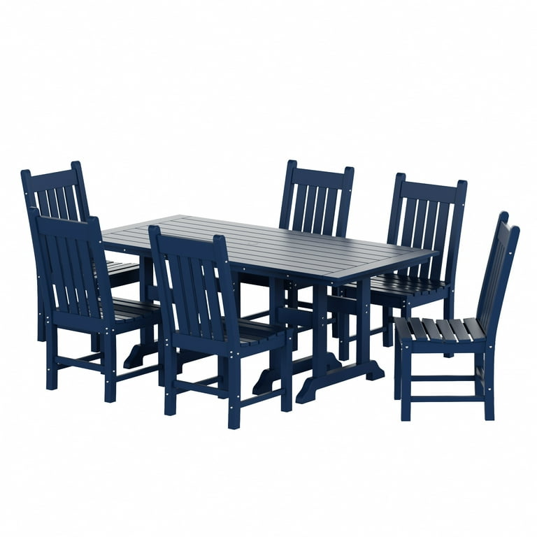 WestinTrends Malibu 7 Piece Patio Dining Set All Weather Poly