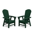 thumbnail image 1 of WestinTrends Malibu Adirondack Patio Dining Chairs, All-Weather Poly Lumber, Ergonomic Seat, 330-lb Capacity (Set of Two), Dark Green, 1 of 10