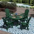 thumbnail image 1 of WestinTrends Malibu Adirondack Patio Dining Chairs, All-Weather Poly Lumber, Ergonomic Seat, 330-lb Capacity (Set of Two), Dark Green, 1 of 11