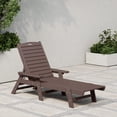 thumbnail image 1 of WestinTrends Malibu Chaise Lounge Outdoor, All Weather Poly Lumber Patio Pool Lounge Chairs with 5 Positions Backrest, Dark Brown, 1 of 10