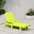 thumbnail image 1 of WestinTrends Malibu Chaise Lounge Outdoor, All Weather Poly Lumber Patio Pool Lounge Chairs with 5 Positions Backrest, Lime Green, 1 of 10