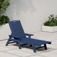 thumbnail image 1 of WestinTrends Malibu Chaise Lounge Outdoor, All Weather Poly Lumber Patio Pool Lounge Chairs with 5 Positions Backrest, Navy Blue, 1 of 11